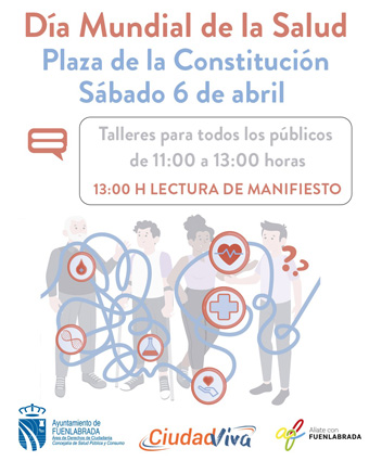 Cartel del Dia Mundial de la Salud en Fuenlabrada