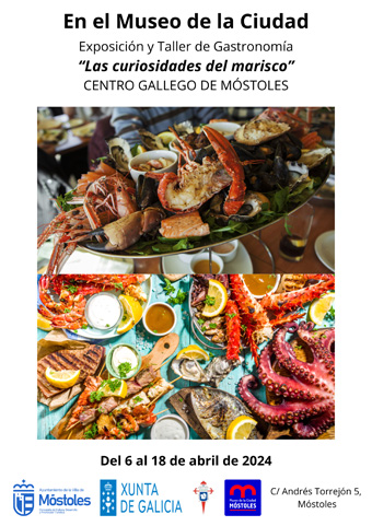 Cartel de la expo 'Las curiosidades del marisco"
