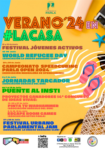 Cartel de la programación del VERANO '24#LACASA de Parla