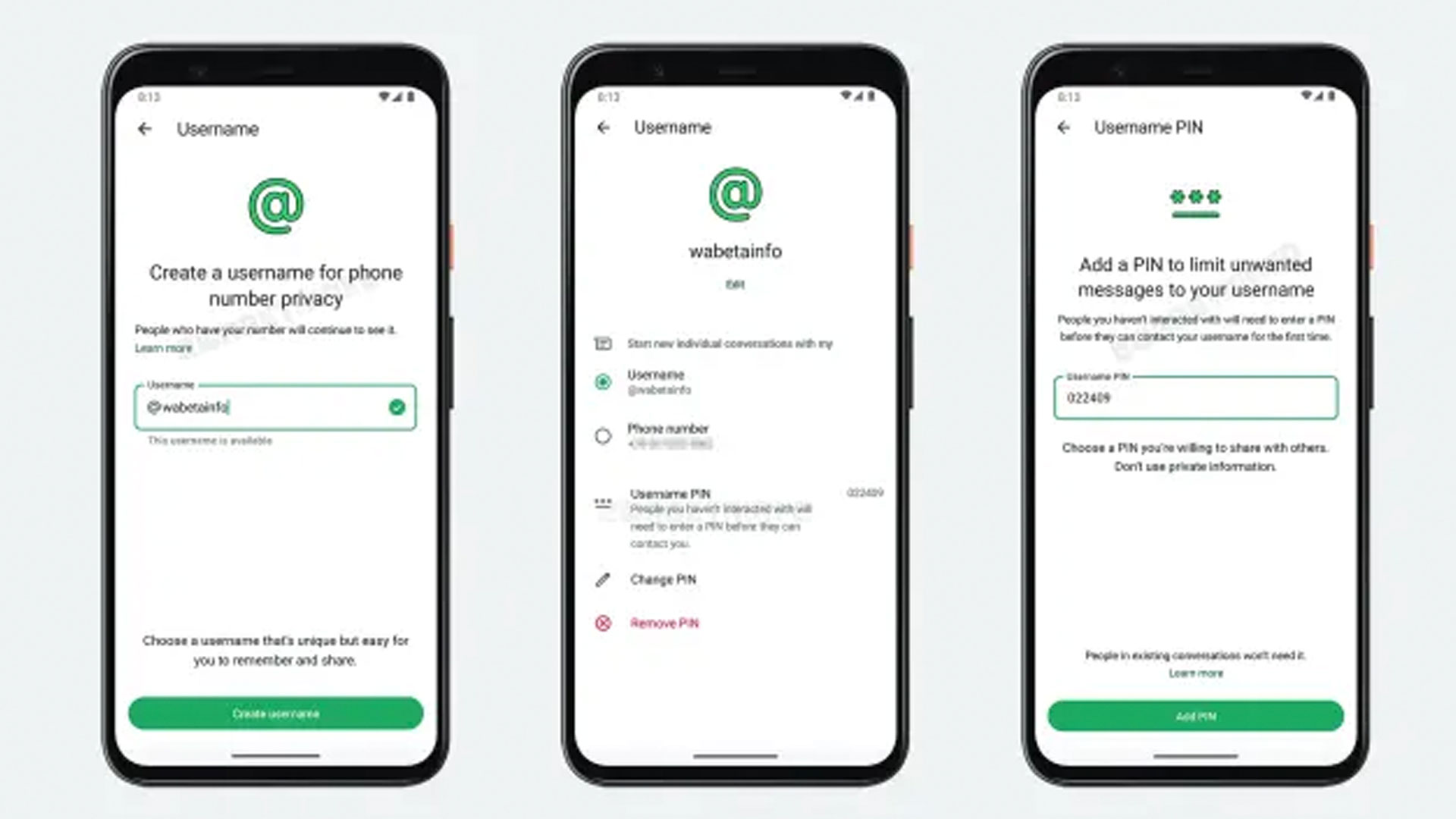 Este es el posible formato que tendrá a la hora de añadir un PIN a tu perfil | Imagen: WaBetaInfo