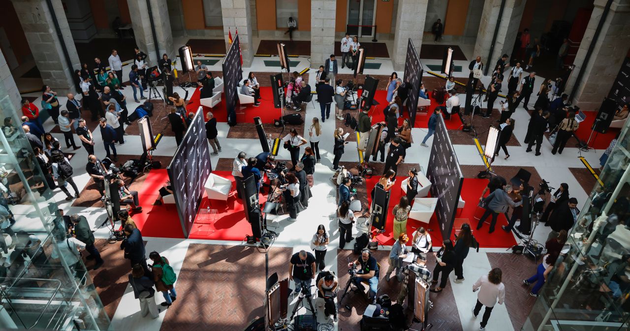 Centro de prensa en la Real Casa de Correos para los Premios Platino