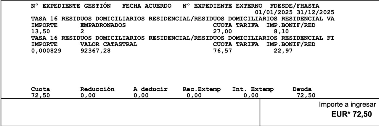 Aplicación de la nueva tasa basuras de Fuenlabrada