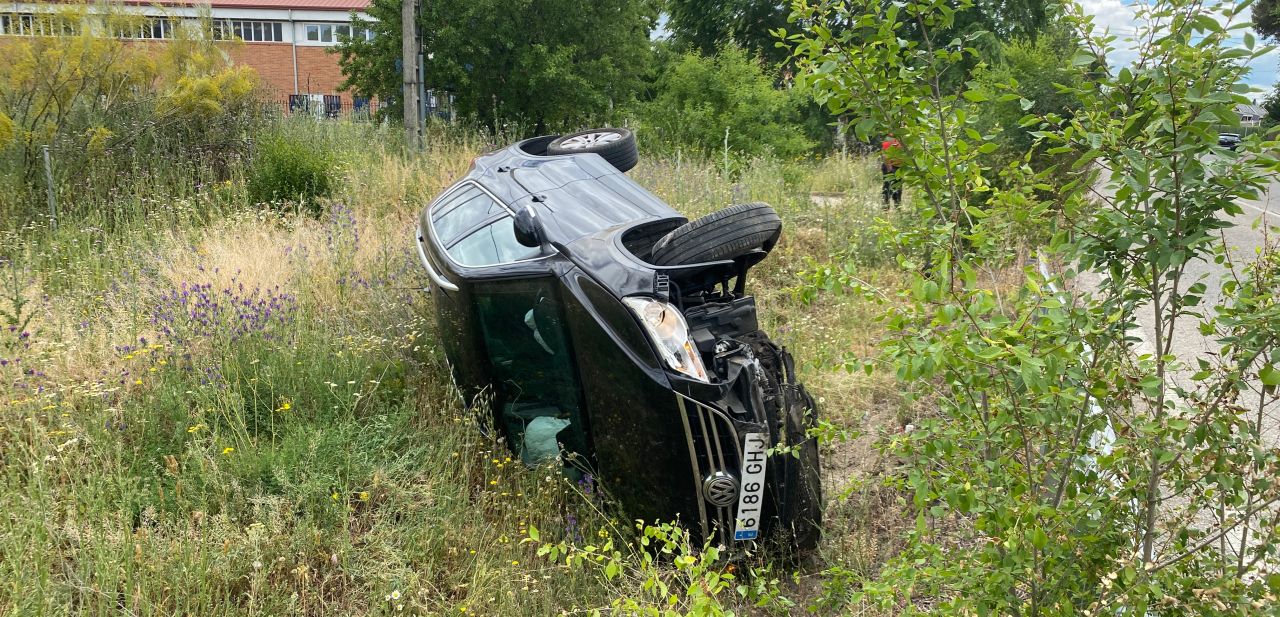 Accidente con vuelco