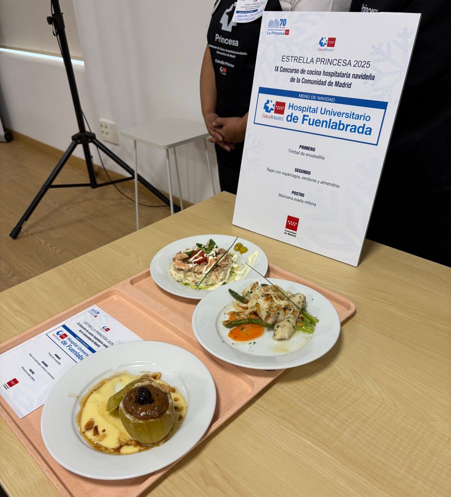 Menú navideño premiado del Hospital de Fuenlabrada